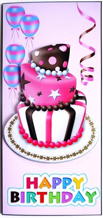 Voucher Card - Pink Birthday Cake by Selina Dittmann
