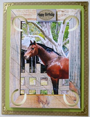 Corner Pyramid Horses in the Barn by Selina Dittmann