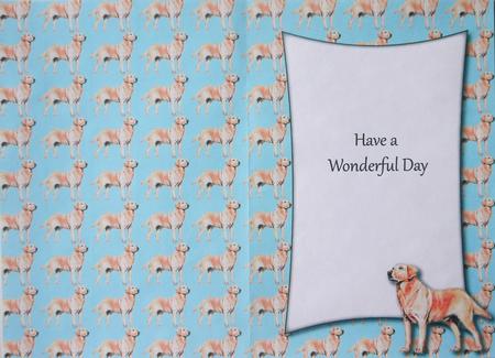 Labrador Retriever Insert with Message (blue) by Selina Dittmann