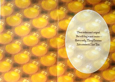 Gold Christmas Baubles Insert by Selina Dittmann