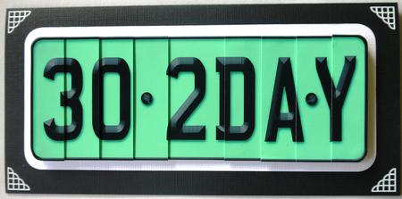 30th Birthday Fun Novelty Number Plate with Side Stacker by Selina Dittmann