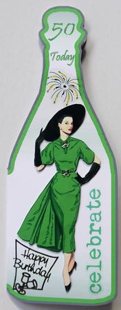 Elegant Lady in Green on Bottle by Selina Dittmann