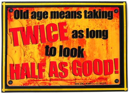 A5 Fun Novelty Senior Moment Saying Scallop Corner Side Stac by Selina Dittmann