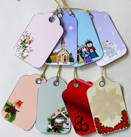 Eight Christmas Tags by Selina Dittmann