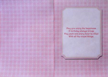 Insert to Match Pink Flowers Various Sentiments Card Front by Selina Dittmann