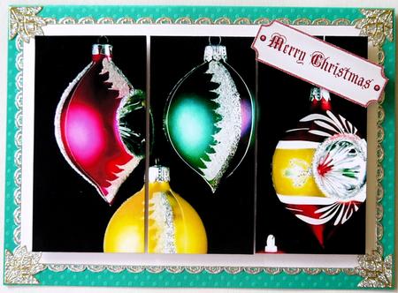 Christmas Baubles on Black (panels) by Selina Dittmann