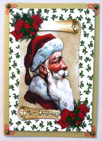 Santa, on a Scroll by Selina Dittmann