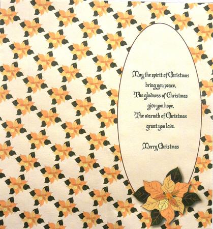 Cream Poinsettia Insert for Dl Cut and Fold (cream) by Selina Dittmann