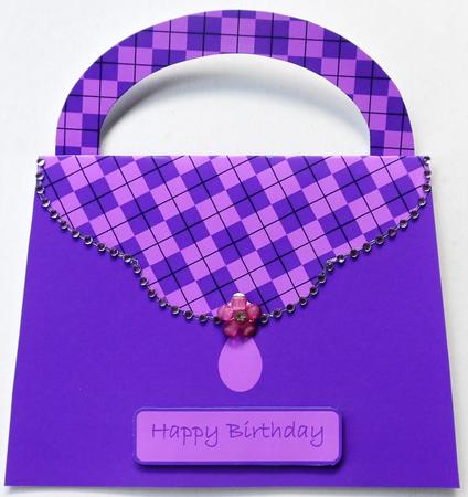Purple Pattern Bag Card by Selina Dittmann