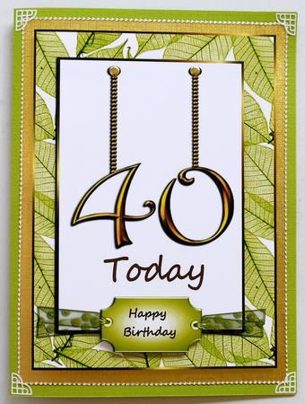40th Gold Letters on Leaves by Selina Dittmann