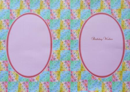 Fairy Bear Mother Patchwork Insert with Two Pink Oval Spaces by Selina Dittmann
