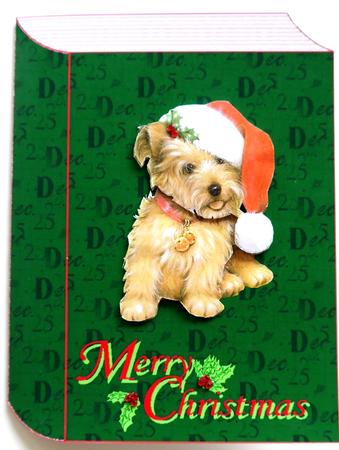Christmas Puppy Book Card Sheet by Selina Dittmann