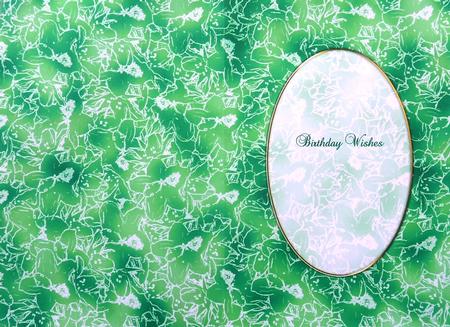 Romantic Flowers A5 Oval Frame Card Front or Insert by Selina Dittmann