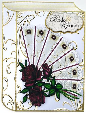 Red Roses and Lace Fan on a Folded Book by Selina Dittmann