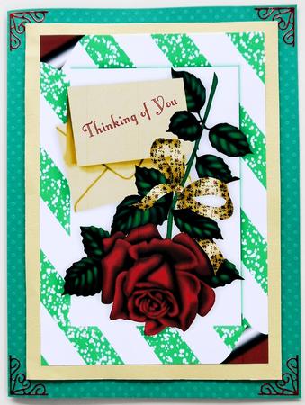 Red Rose with Envelope in Frame A4 by Selina Dittmann