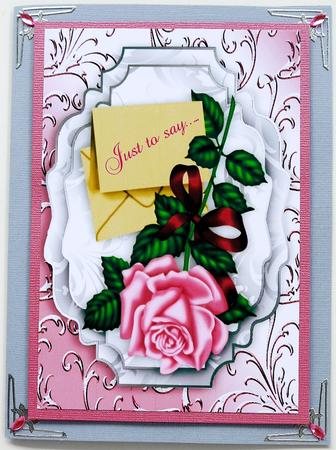 Pretty Pink Rose with Envelope A4 by Selina Dittmann