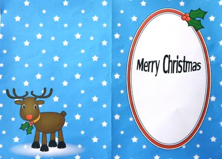 Rudolf the Red Nose Reindeer Insert Merry Christmas by Selina Dittmann
