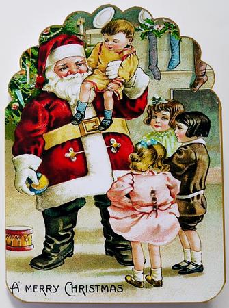 A Vintage Family Christmas Cut & Fold Card by Selina Dittmann