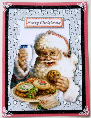 Santa with Cookies in Silver A4 by Selina Dittmann
