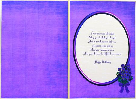 A Bunch of Purple Pansies Insert by Selina Dittmann