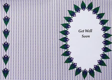 Purple Tulips Insert Get Well Soon by Selina Dittmann