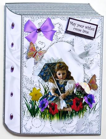Pretty Porcelyn Doll with Flowers Folded Book by Selina Dittmann