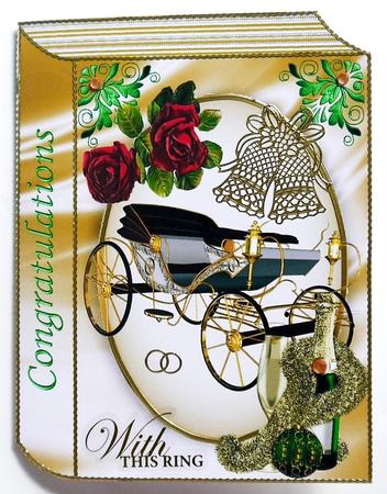 Romance Champers and a Gold Carriage Folded Book by Selina Dittmann