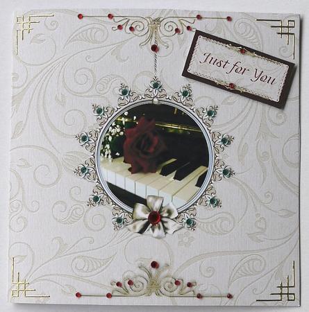 Roses & Piano 5x5 Card by Selina Dittmann