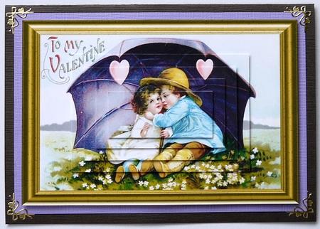 Valentines Day Pyramid Card Front by Selina Dittmann