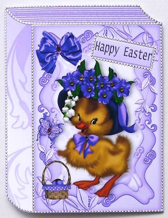 Little Duckling in Purple Easter Bonnet Folded Book by Selina Dittmann