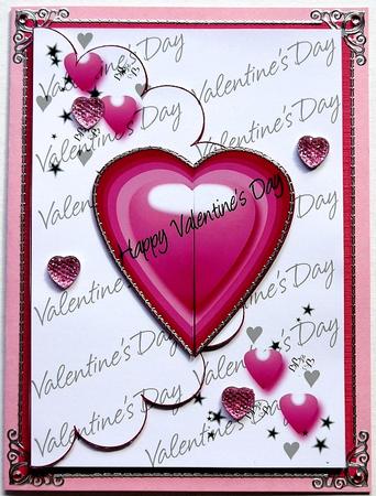 Modern Simple Valentine Scallop Card by Selina Dittmann