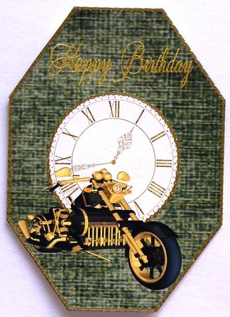 Steam Punk Vehicle Octagon Card by Selina Dittmann