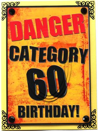 A5 Fun Novelty 60th Birthday Oval Pyramage Topper by Selina Dittmann