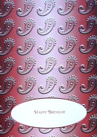Paisley Embossed Insert/card Front 2 by Selina Dittmann