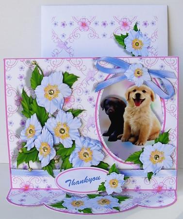 C-thru Easel 3D Card Kit - Puppies & Anemones by Selina Dittmann