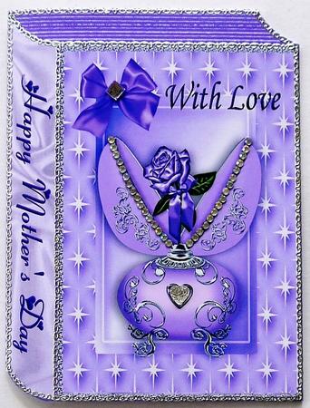 Lilac Rose in Porcelain Egg for Mothers Day, Folded Book by Selina Dittmann