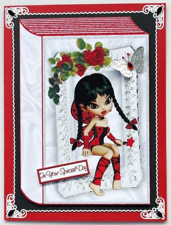 Pretty Fairy with Red Roses Book A4 by Selina Dittmann