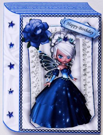 Blue Fairy, with Blue Rose Folded Book by Selina Dittmann