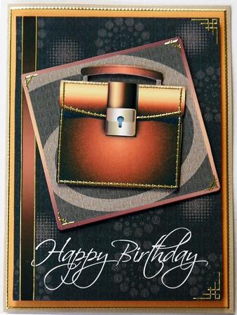 Business Birthday Greeting Card with Briefcase by Selina Dittmann