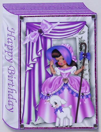 Little Bo Peep in Lilac with Little Lamb Folded Book by Selina Dittmann