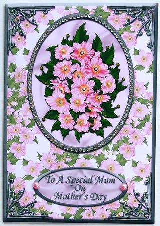 To Special Mum on Mother's Day Quick Card Pink/silver by Selina Dittmann