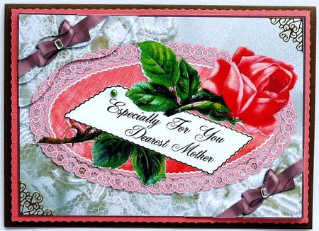 Mothers Day Rose with Lace by Selina Dittmann