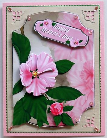 Blossoming Pink Mother's Day Card Front by Selina Dittmann