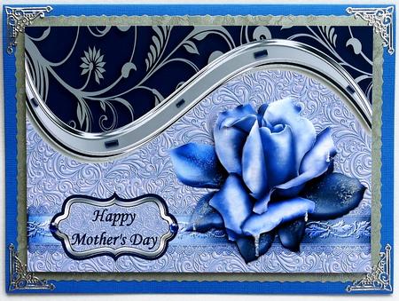 Mothers Day Winter Rose Card Front by Selina Dittmann