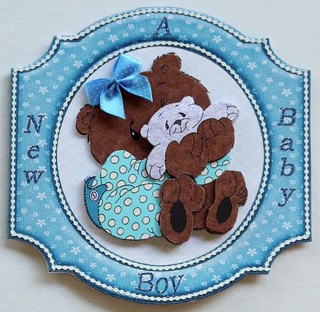 Baby Boy Shaped Card by Selina Dittmann