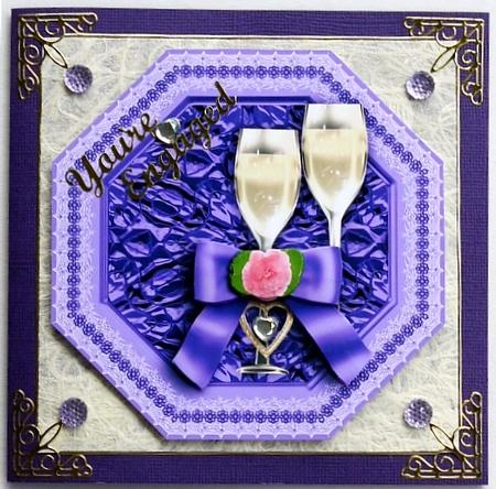 Wine Glasses Octagonal Card by Selina Dittmann