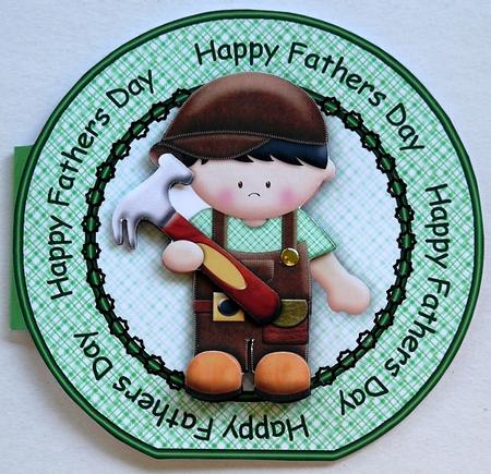 Daddys Boy Happy Fathers Day Wordaround Card by Selina Dittmann