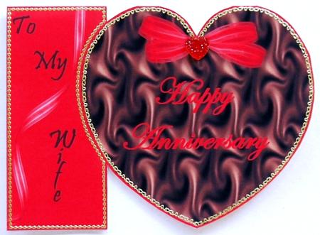 Chocolate Heart Anniversary Card by Selina Dittmann