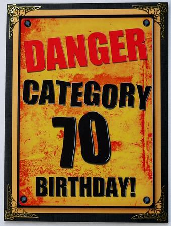 A4 Fun Novelty 70th Birthday Card Topper by Selina Dittmann