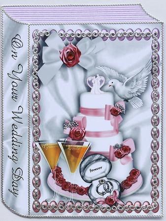 Wedding Cake and Glasses of Champagne, Folded Book by Selina Dittmann